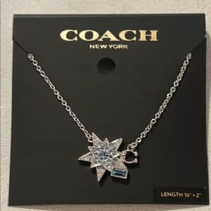 Coach Silver Star Pendant Necklace